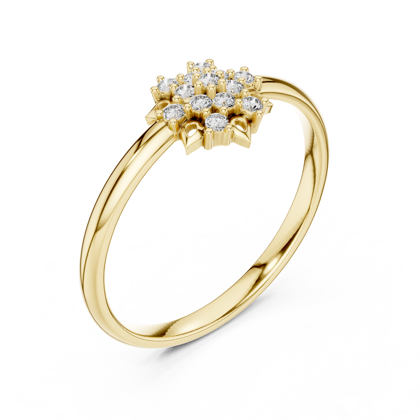 Lab Grown Diamond Snowflake Ring