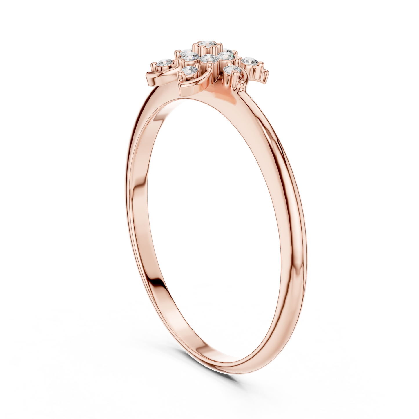 Rose Gold Whirlwind Lab Grown Diamond Ring
