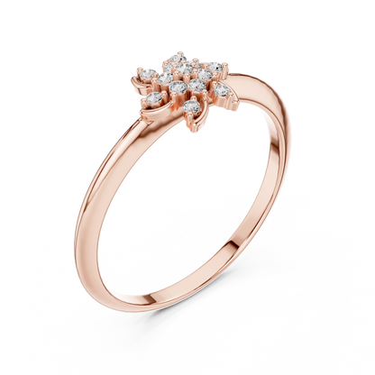 Rose Gold Whirlwind Lab Grown Diamond Ring