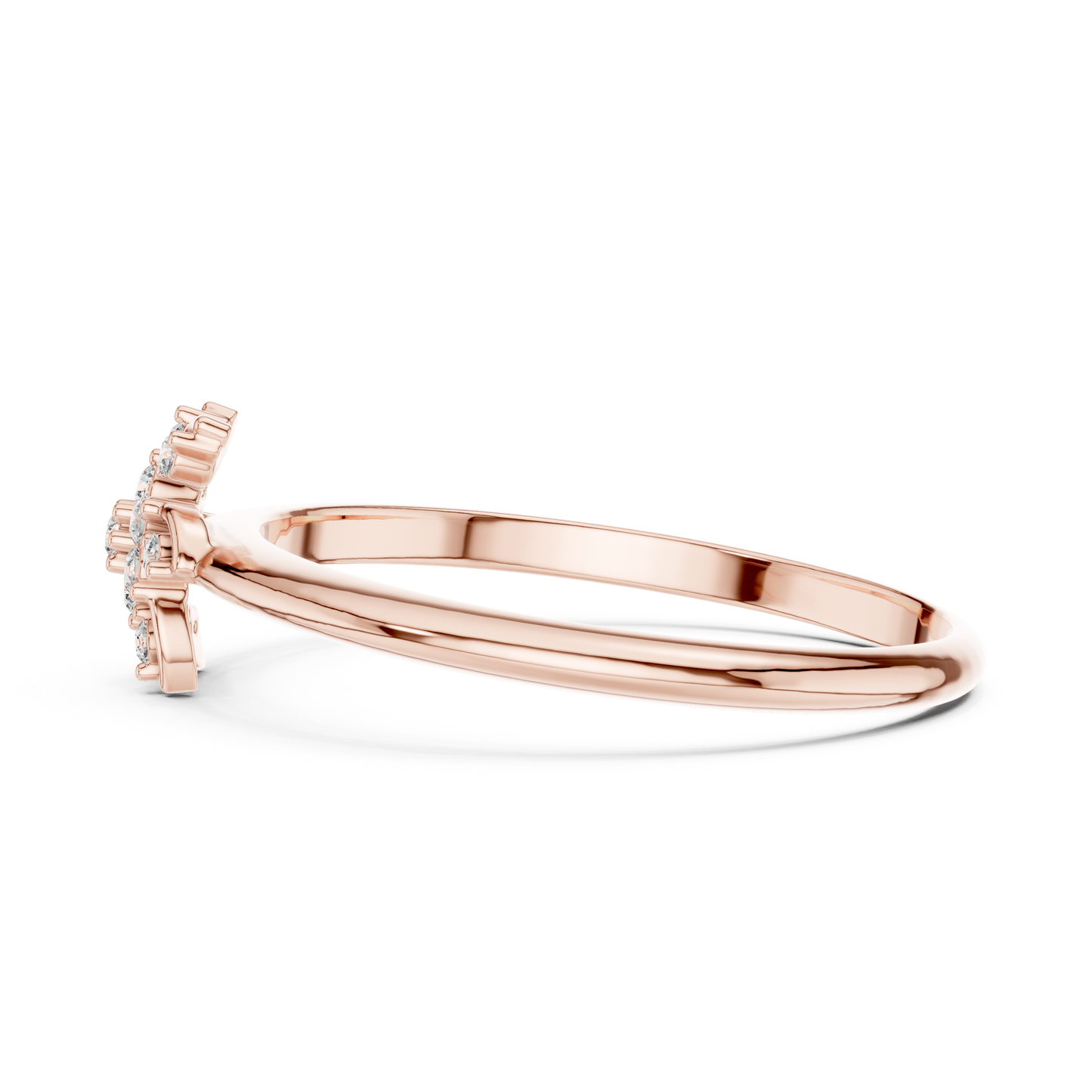 Rose Gold Whirlwind Lab Grown Diamond Ring