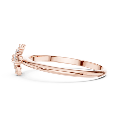 Rose Gold Whirlwind Lab Grown Diamond Ring