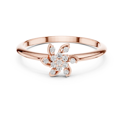 Rose Gold Whirlwind Lab Grown Diamond Ring