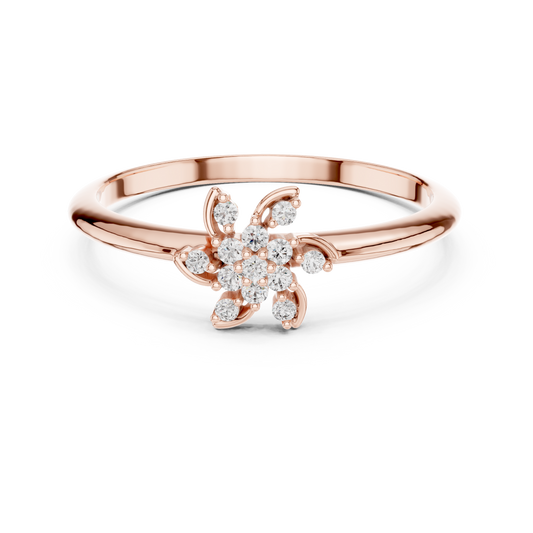 Rose Gold Whirlwind Lab Grown Diamond Ring