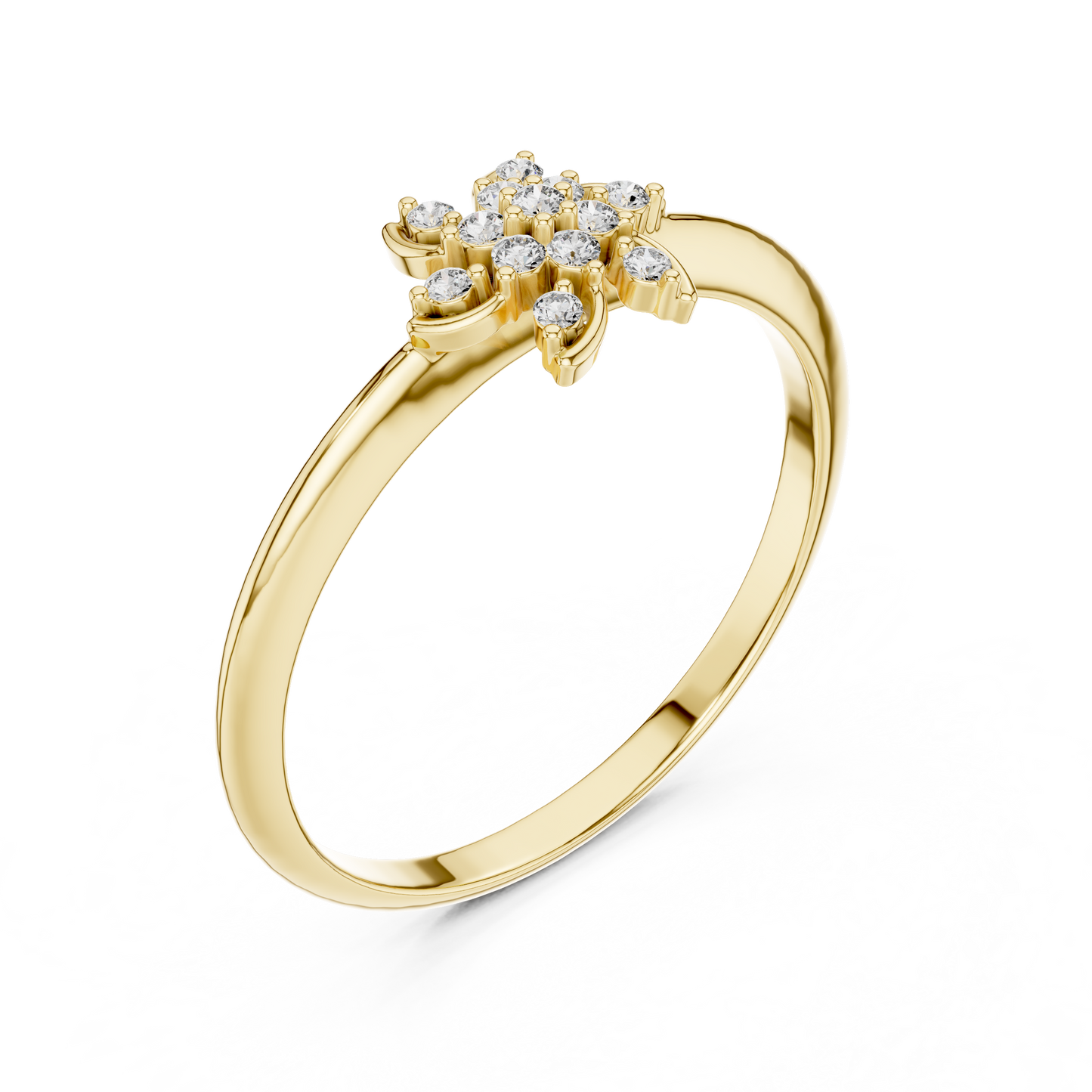 Rose Gold Whirlwind Lab Grown Diamond Ring