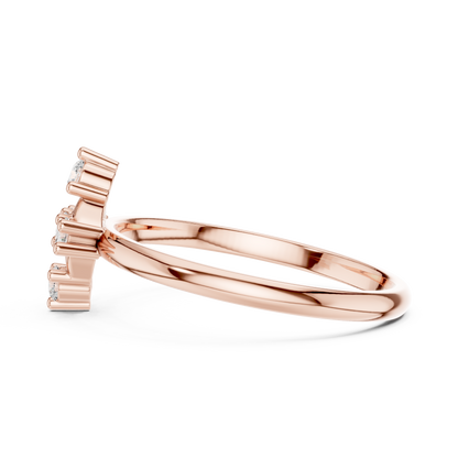 Round Lab Grown Diamond Kite Shape Ring