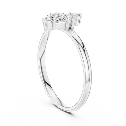 Round Lab Grown Diamond Kite Shape Ring