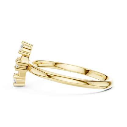Round Lab Grown Diamond Kite Shape Ring