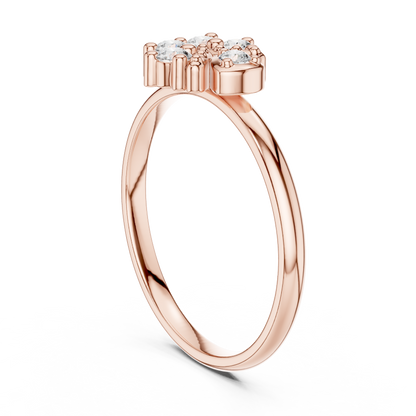 Dainty Lab Grown Diamond Cluster Ring