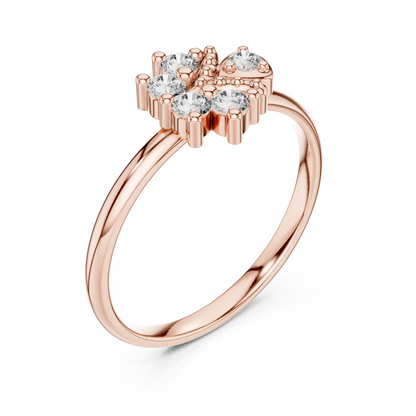 Dainty Lab Grown Diamond Cluster Ring