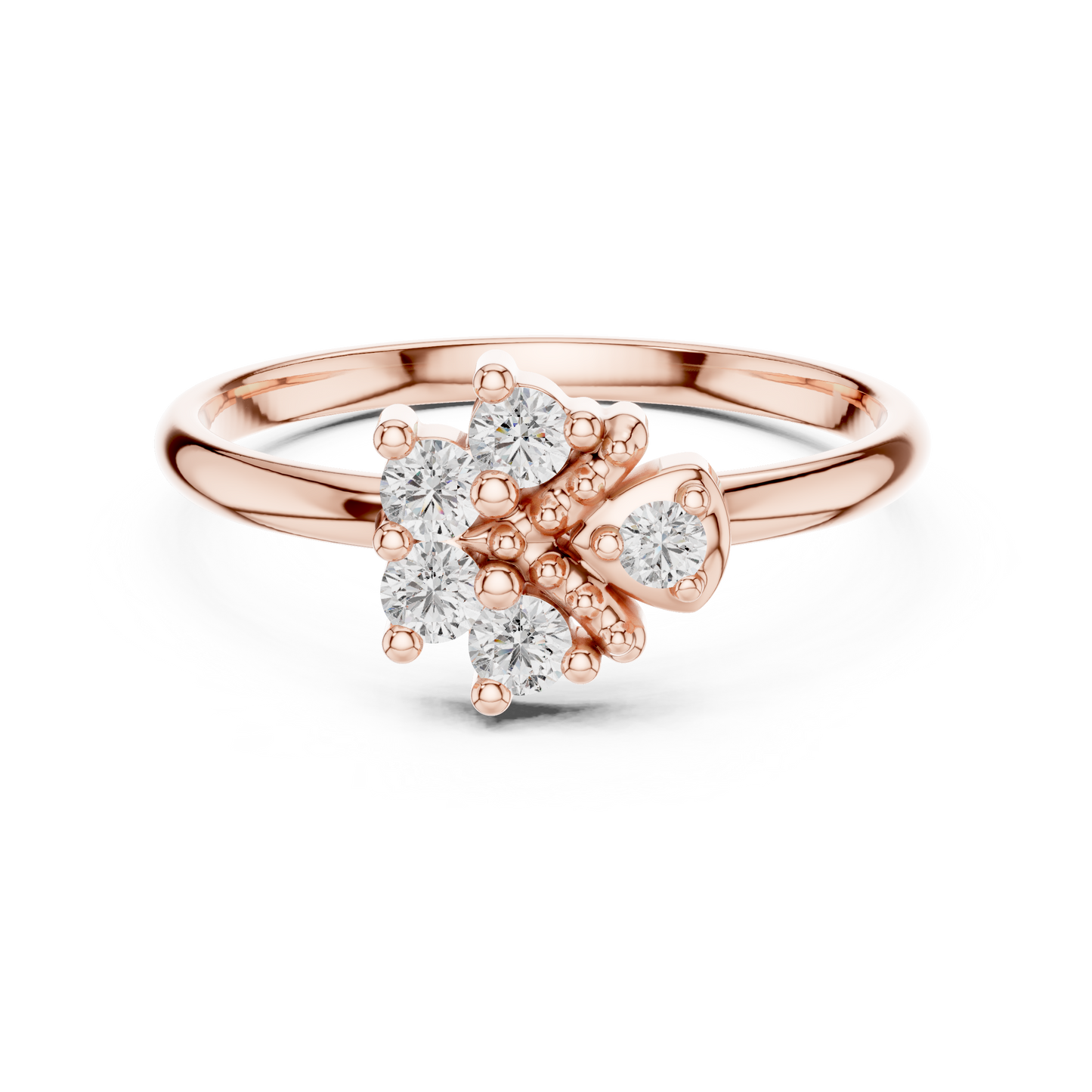Dainty Lab Grown Diamond Cluster Ring