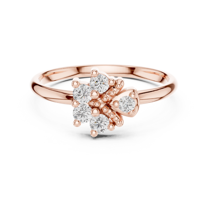 Dainty Lab Grown Diamond Cluster Ring