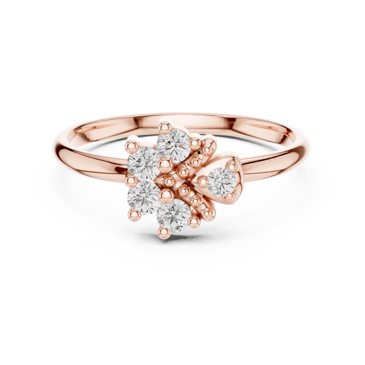 Dainty Lab Grown Diamond Cluster Ring