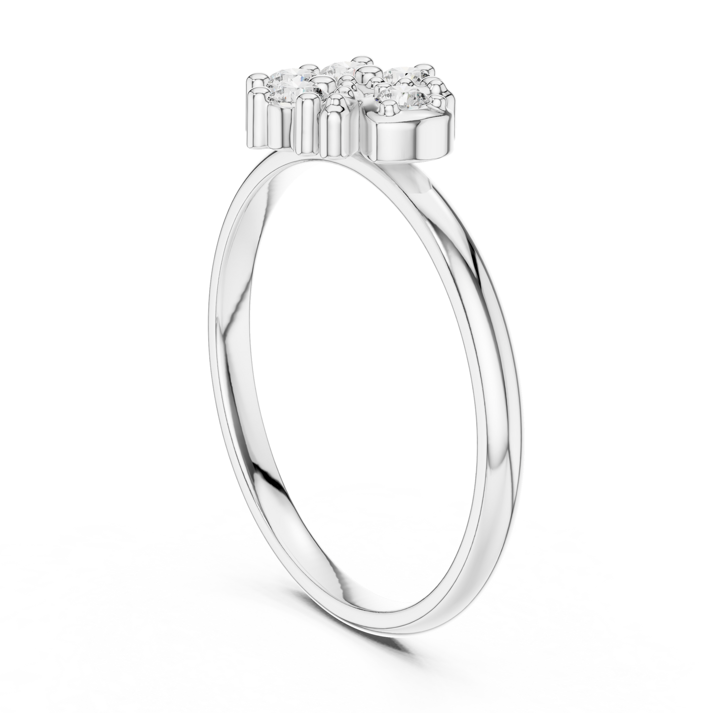 Dainty Lab Grown Diamond Cluster Ring