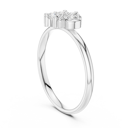 Dainty Lab Grown Diamond Cluster Ring