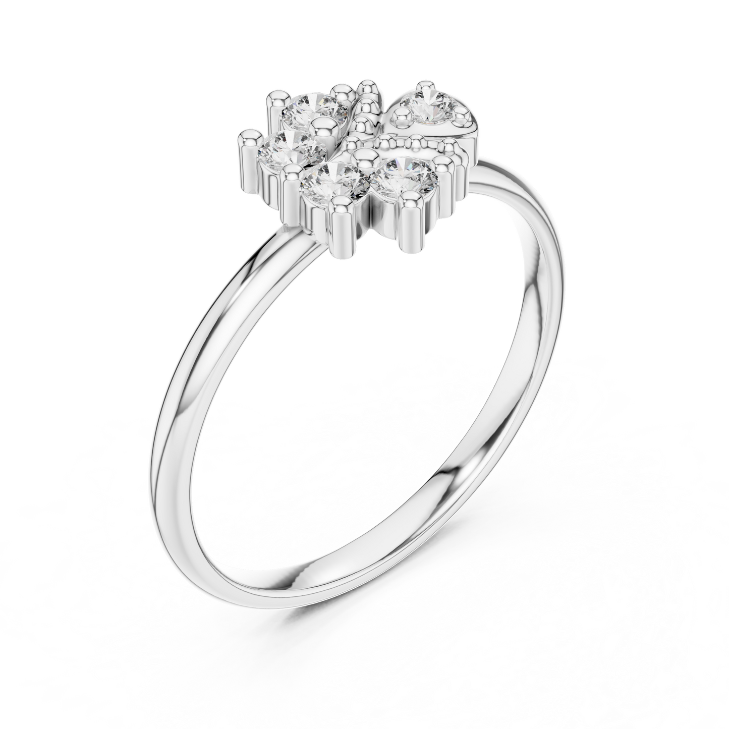 Dainty Lab Grown Diamond Cluster Ring