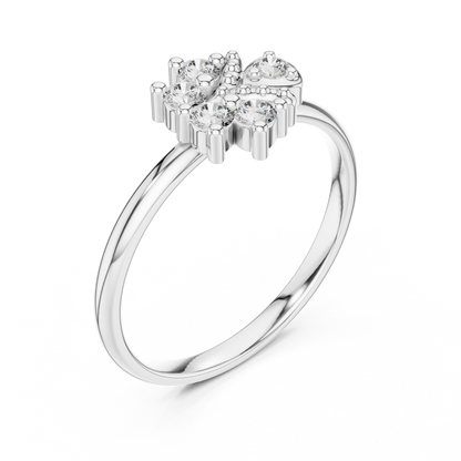 Dainty Lab Grown Diamond Cluster Ring
