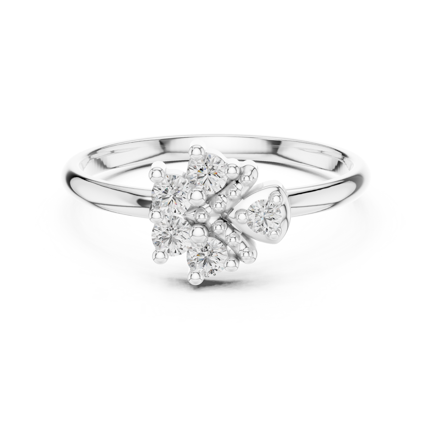 Dainty Lab Grown Diamond Cluster Ring