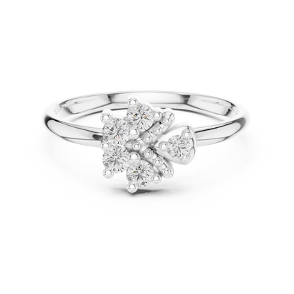 Dainty Lab Grown Diamond Cluster Ring