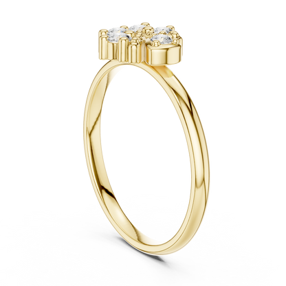 Dainty Lab Grown Diamond Cluster Ring