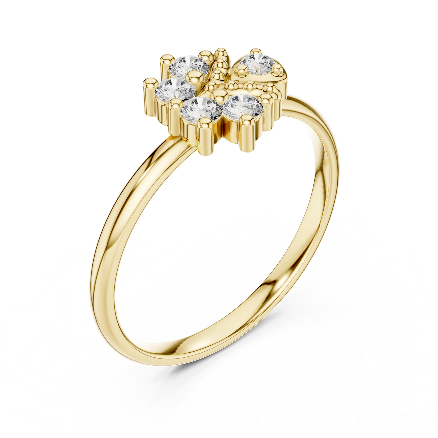Dainty Lab Grown Diamond Cluster Ring