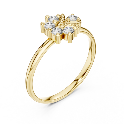Dainty Lab Grown Diamond Cluster Ring