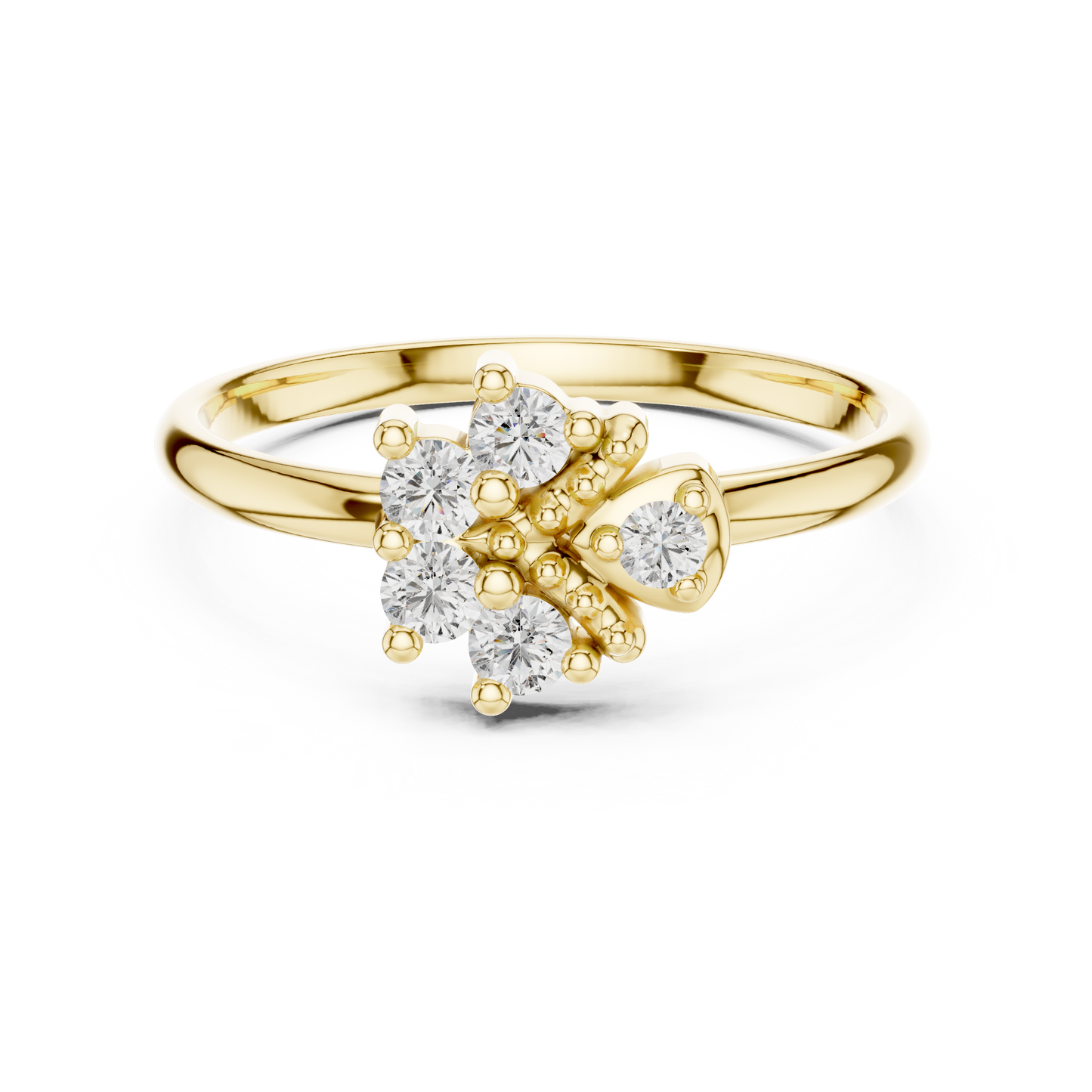 Dainty Lab Grown Diamond Cluster Ring