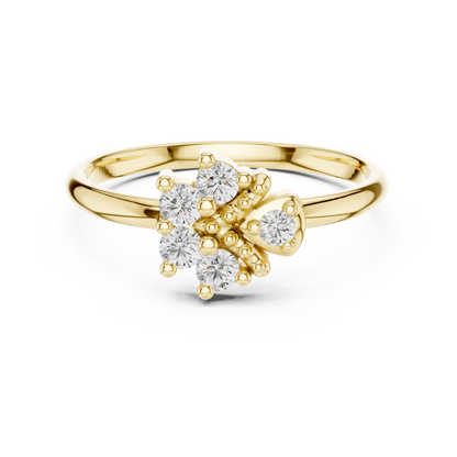 Dainty Lab Grown Diamond Cluster Ring