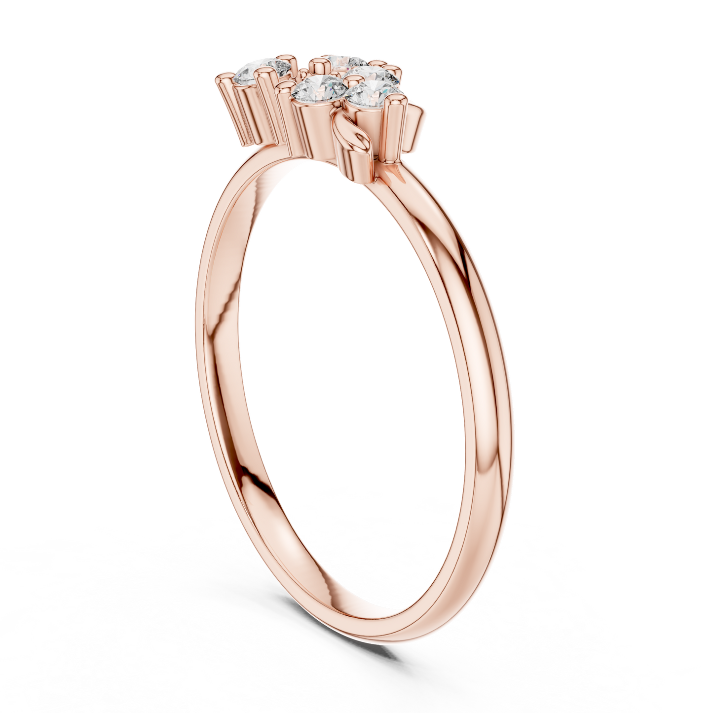 Lab Grown Diamond Asymmetrical Cluster Ring