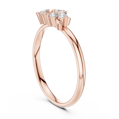 Lab Grown Diamond Asymmetrical Cluster Ring