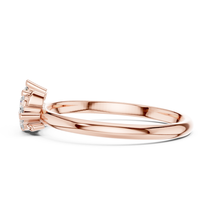 Lab Grown Diamond Asymmetrical Cluster Ring