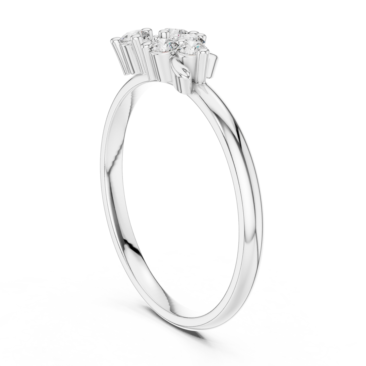 Lab Grown Diamond Asymmetrical Cluster Ring