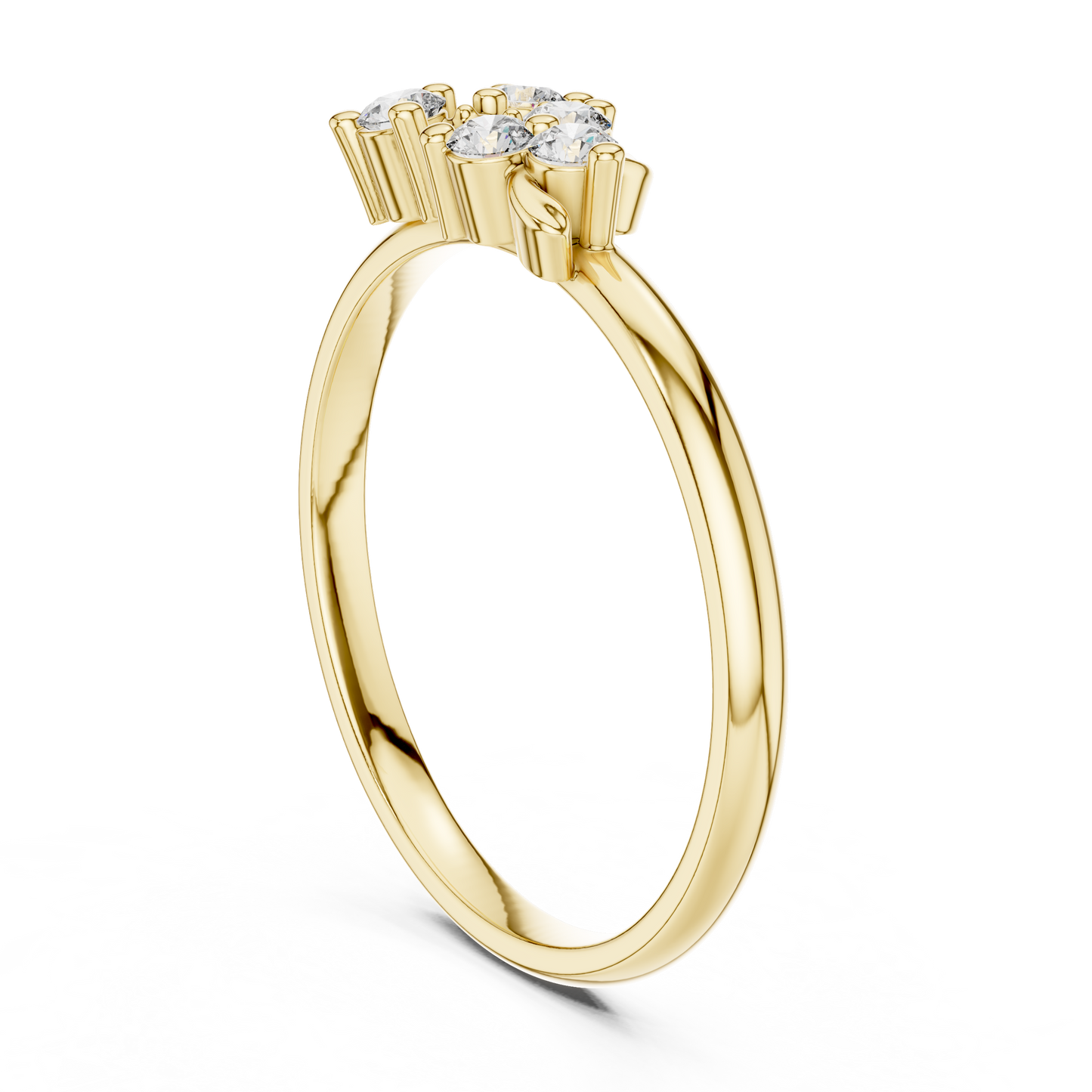 Lab Grown Diamond Asymmetrical Cluster Ring