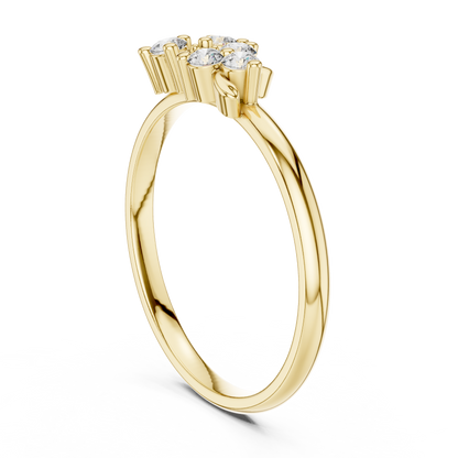 Lab Grown Diamond Asymmetrical Cluster Ring