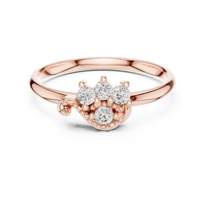 Unique Curved Cluster Lab Grown Diamond Ring