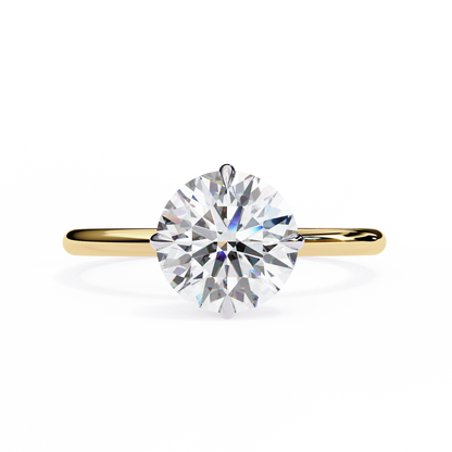 1.75 Ct Round Cut E-VS1 Lab Grown Diamond Gold Engagement Ring/CVD Diamond Ring/Round Cut Diamond/E Color/VS Clarity/10k Gold/14k Gold/18k Gold/White Gold/Rose Gold/Yellow Gold/1 Ct Diamond Ring