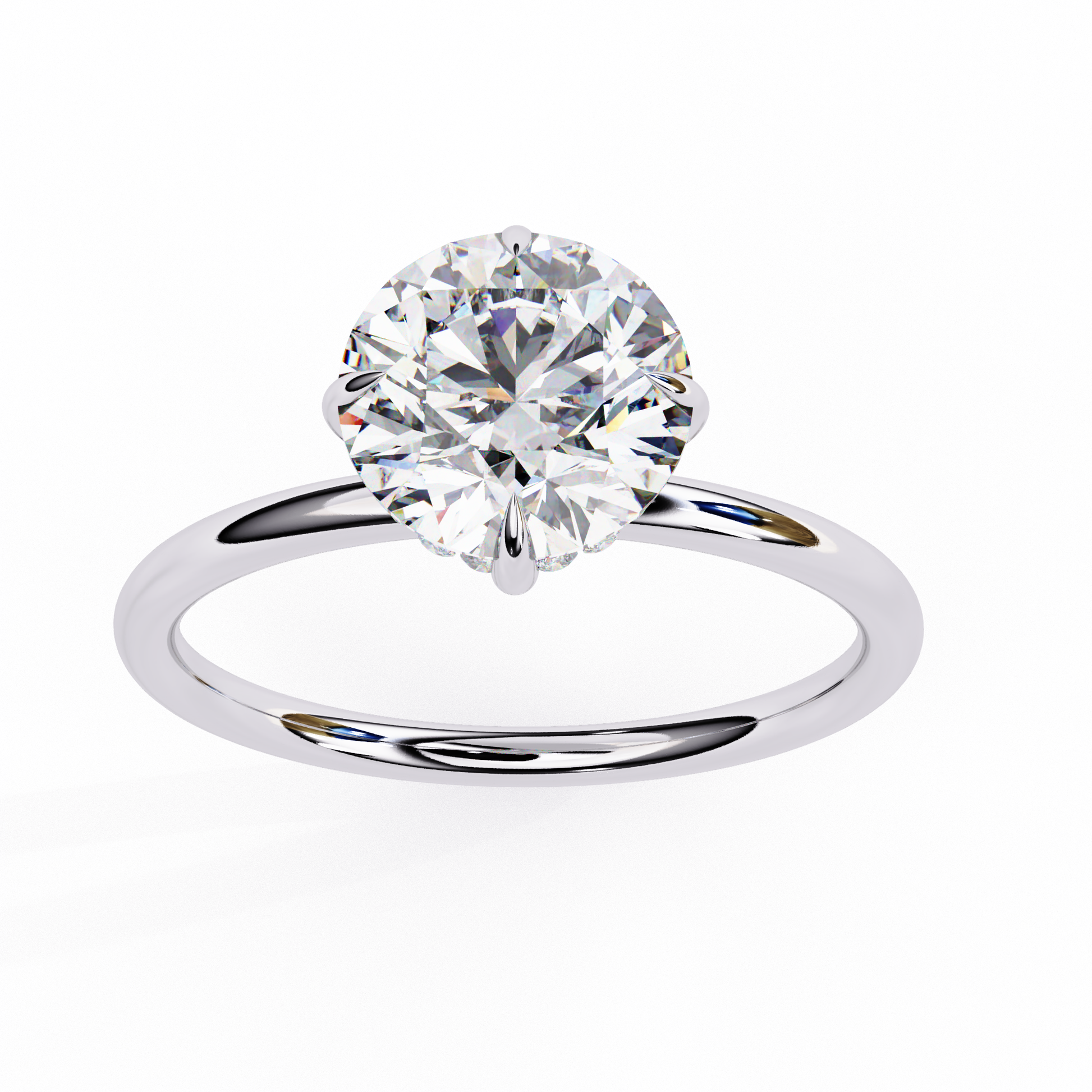 1.75 Ct Round Cut E-VS1 Lab Grown Diamond Gold Engagement Ring/CVD Diamond Ring/Round Cut Diamond/E Color/VS Clarity/10k Gold/14k Gold/18k Gold/White Gold/Rose Gold/Yellow Gold/1 Ct Diamond Ring