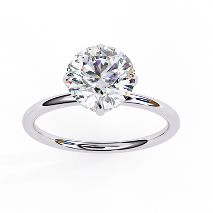 1.75 Ct Round Cut E-VS1 Lab Grown Diamond Gold Engagement Ring/CVD Diamond Ring/Round Cut Diamond/E Color/VS Clarity/10k Gold/14k Gold/18k Gold/White Gold/Rose Gold/Yellow Gold/1 Ct Diamond Ring