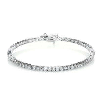2.8 CTW Round Cut Moissanite Silver Tennis Bracelet
