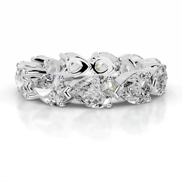 4.55 CTW Round Cut Moissanite Silver Wedding Band
