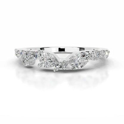 0.5 CTW Moissanite Silver Wedding Band
