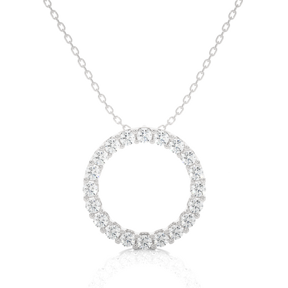 1.64 CTW Round Cut Lab Grown Diamond Gold Pendant