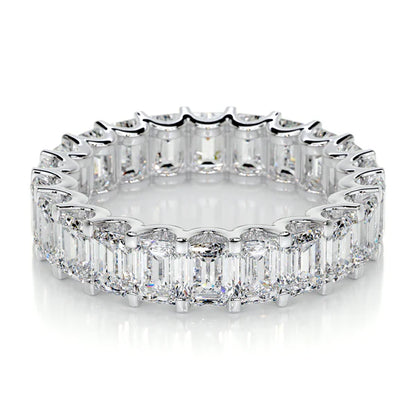 3.49 CTW Round Cut Moissanite Silver Half Eternity Set Wedding Band