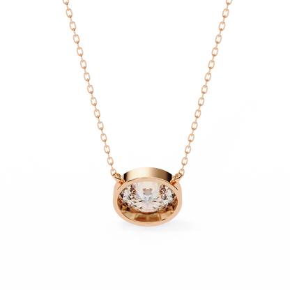 Bezel Oval Necklace