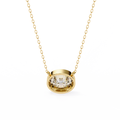 Bezel Oval Necklace