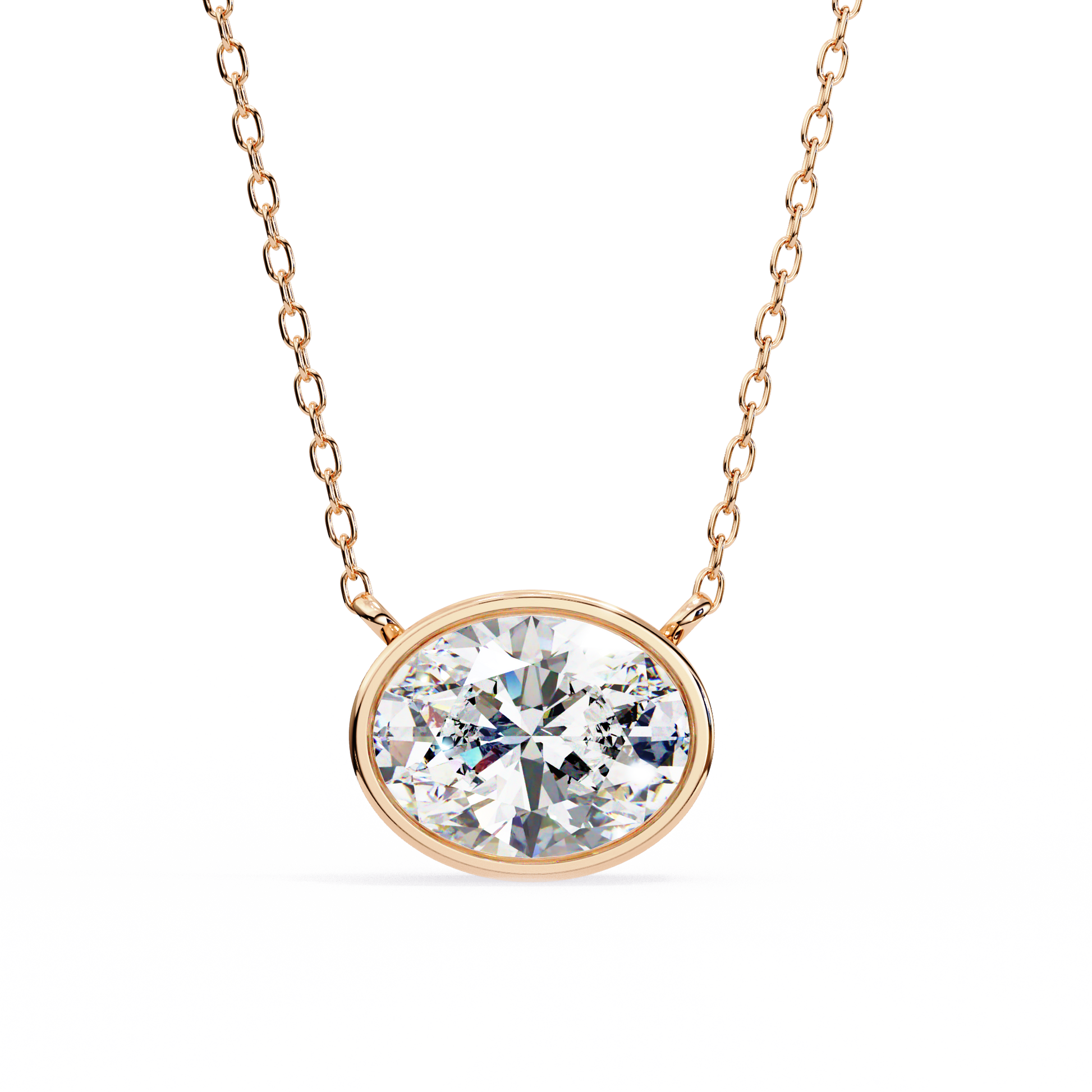 Bezel Oval Necklace