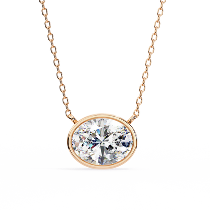 Bezel Oval Necklace