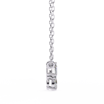 Three Stone Lab Grown Diamond Gold Pendant