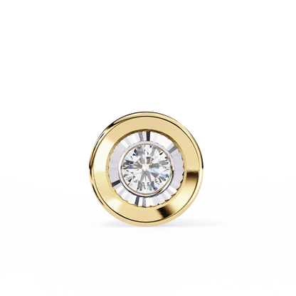 Bezel Round Cut Lab Grown Diamond Solitaire Pendant