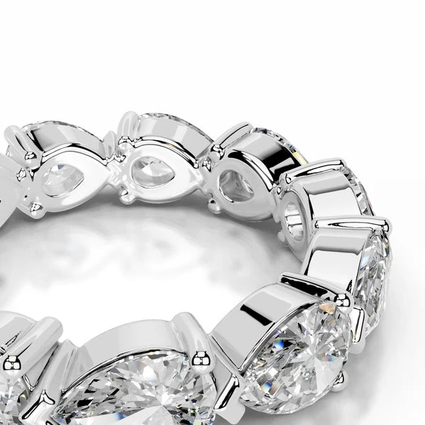 4.55 CTW Round Cut Moissanite Silver Wedding Band