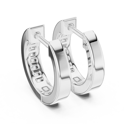 Channel Set Round Cut Lab Grown Diamond Huggie Earrings